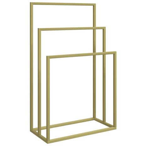 Handdoekenrek vrijstaand 48x24x79 cm ijzer goudkleurig 2