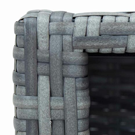 Spatrap 92x45x25 cm poly rattan grijs 9