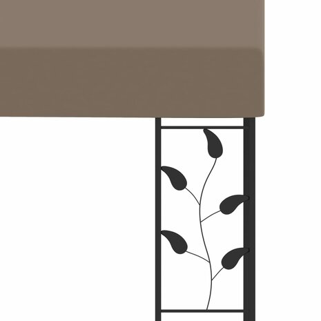 Wandprieel 4x3x2,5 m taupe 5