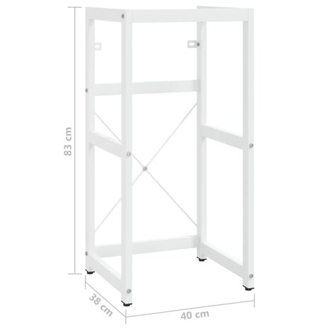 Wastafelframe 40x38x83 cm ijzer wit 7