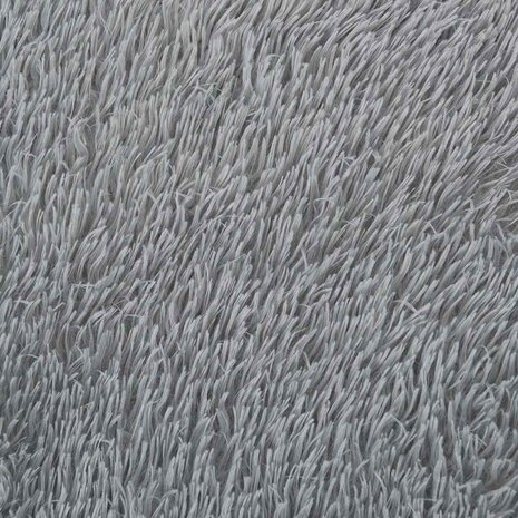 Hoogpolig vloerkleed NAVARRA 160x160 cm polyester lichtgrijs 9