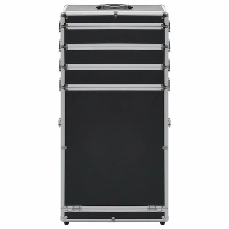 Make-up trolley aluminium zwart 2