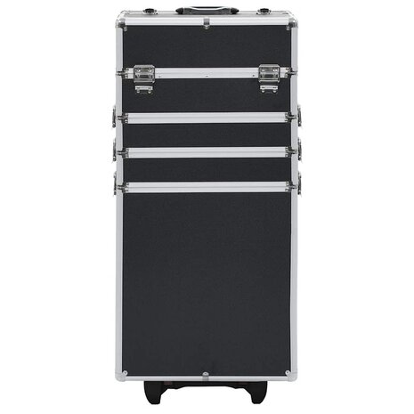 Make-up trolley aluminium zwart 2
