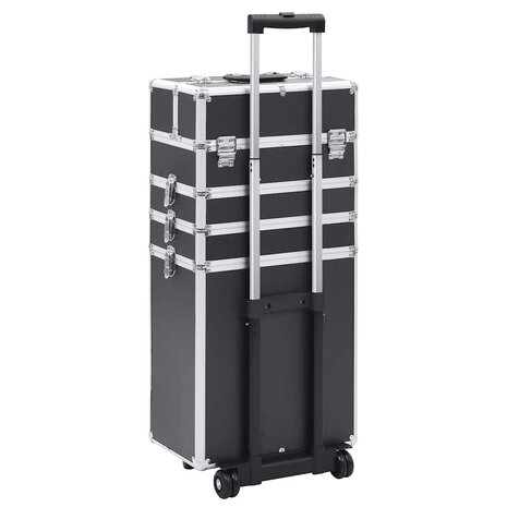 Make-up trolley aluminium zwart 4