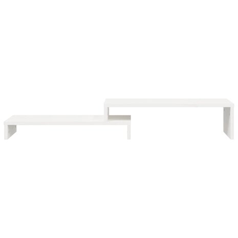 Monitorstandaard (52-101)x22x14 cm massief grenenhout wit 6