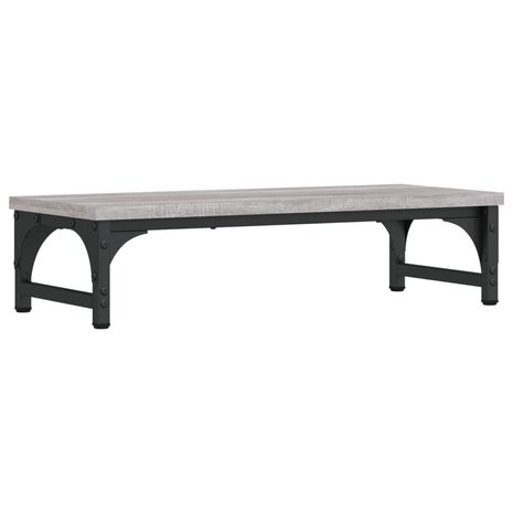 Monitorstandaard 55x23x14 cm bewerkt hout grijs sonoma eiken 2