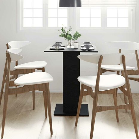 Bistrotafel Zwart Eiken 60x60x75 cm Bewerkt Hout 3