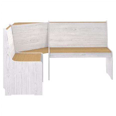 Hoekbank REINE 151 cm massief grenenhout honingbruin en wit 3