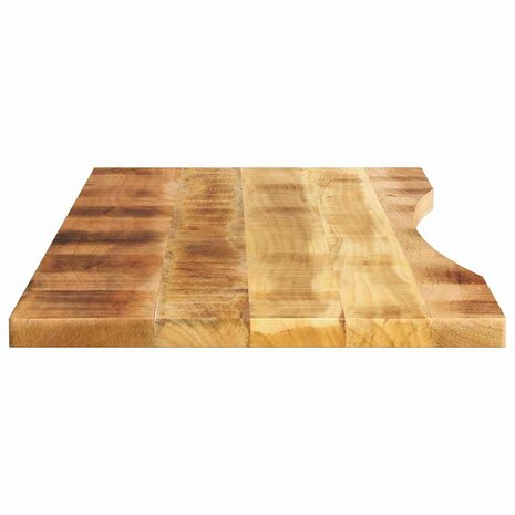 Bureaublad met ronding 160x50x2,5 cm massief ruw mangohout 4