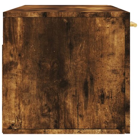 Wandkast 100x36,5x35 cm bewerkt hout gerookt eikenkleurig 7