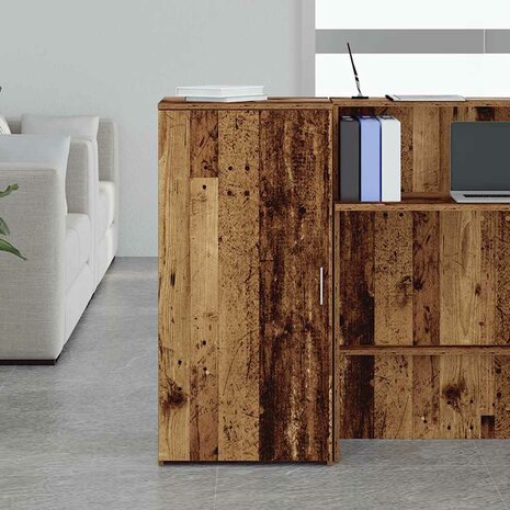Opbergkast 50x45x103,5 cm bewerkt hout oud houtkleurig 3