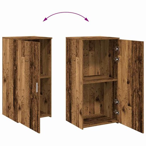 Opbergkast 50x45x103,5 cm bewerkt hout oud houtkleurig 7