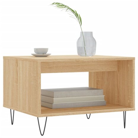 Salontafel 60x50x40 cm bewerkt hout sonoma eikenkleurig 3