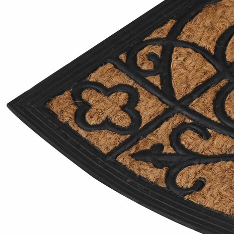 Deurmat halfrond 45x75 cm rubber en kokosvezel 4