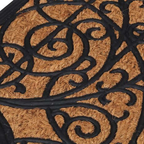 Deurmat halfrond 45x75 cm rubber en kokosvezel 5