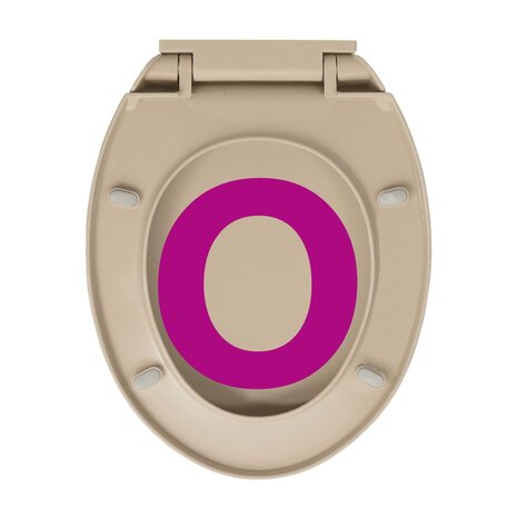Toiletbril soft-close en quick-release ovaal beige 9