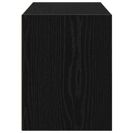 Kast met 2 lades 60x31x40 cm bewerkt hout zwart eikenkleurig 6