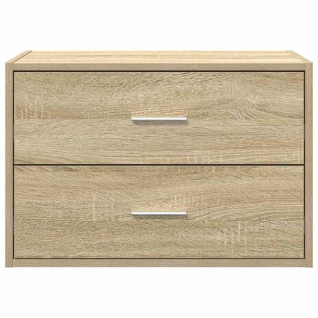 Kast met 2 lades 60x31x40 cm bewerkt hout sonoma eikenkleur 4