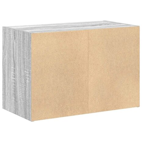 Kast met 2 lades 60x31x40 cm bewerkt hout grijs sonoma eiken 7