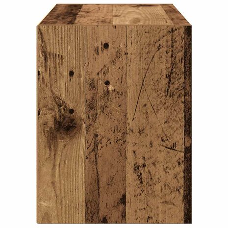 Kast met 2 lades 60x31x40 cm bewerkt hout oud houtkleurig 6