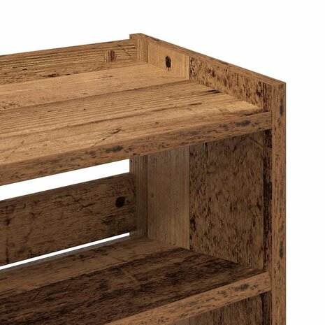 Schoenenrek 60x25x62 cm bewerkt hout oud houtkleurig 7