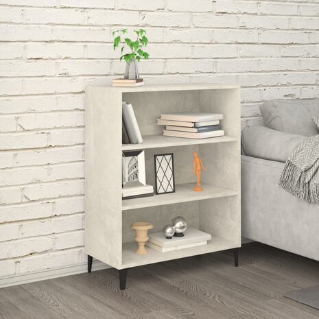 Dressoir 69,5x32,5x90 cm bewerkt hout betongrijs 1