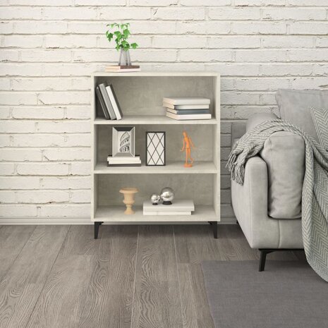 Dressoir 69,5x32,5x90 cm bewerkt hout betongrijs 6