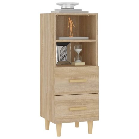 Dressoir 34,5x34x90 cm bewerkt hout sonoma eikenkleurig 4