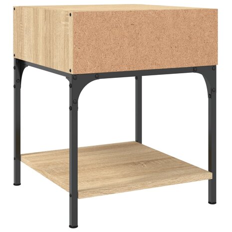 Nachtkastje 40x41x50 cm bewerkt hout sonoma eikenkleurig 6