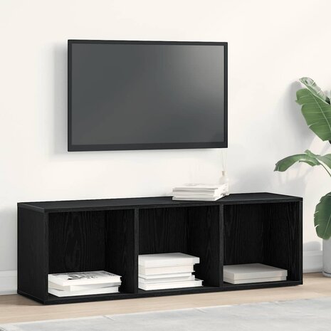 Boekenkast Zwart Eiken 36x30x114 cm Bewerkt Hout 3