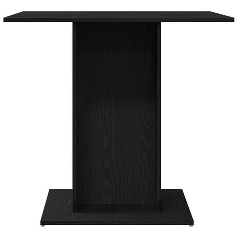 Eettafel Zwart Eiken 80x80x75 cm Bewerkt Hout 5