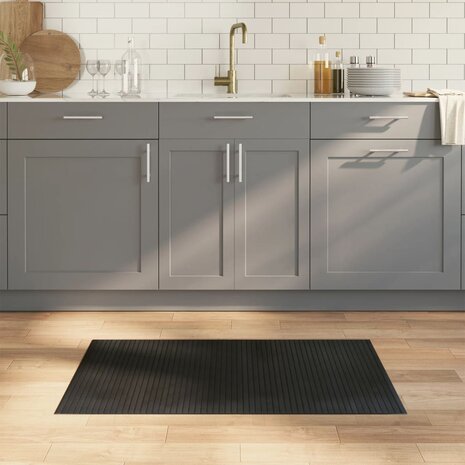 Vloerkleed rechthoekig 60x100 cm bamboe zwart 1