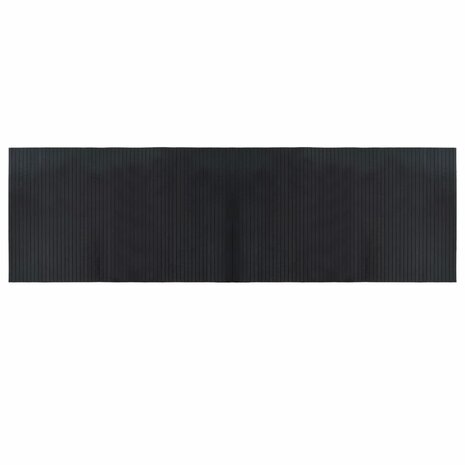 Vloerkleed rechthoekig 60x200 cm bamboe zwart 2