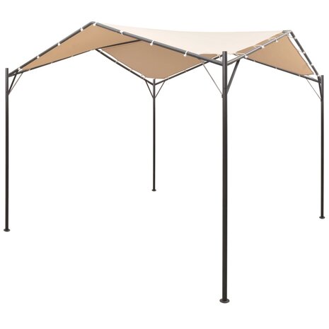 Prieel 4x4 m staal beige 1