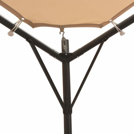 Prieel 4x4 m staal beige 4