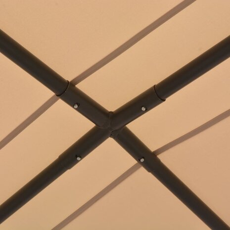 Prieel 4x4 m staal beige 5