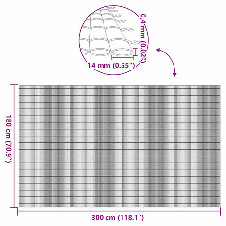 Tuinhek Dubbelzijdig Geel 1,8x3 m PVC 9