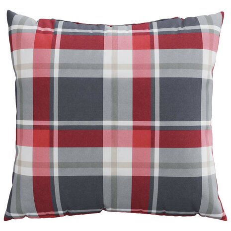 Bankkussens 4 stuks Rood Geruit Patroon 40x40 cm Stof 5