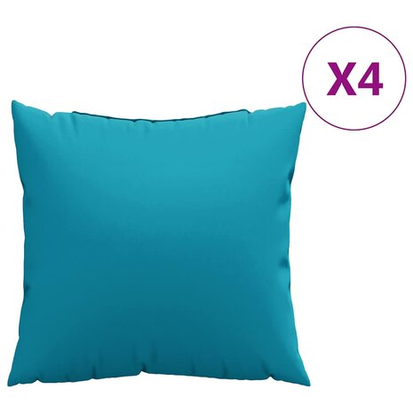 Bankkussens 4 stuks Blauw 50x50 cm Stof 2
