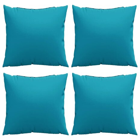 Bankkussens 4 stuks Blauw 50x50 cm Stof 4