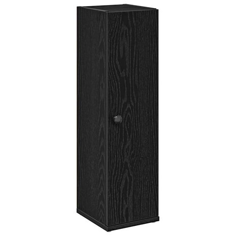 Badkamerkast met rolhouder 20,5x22x72 cm zwart 2