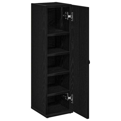 Badkamerkast met rolhouder 20,5x22x72 cm zwart 5