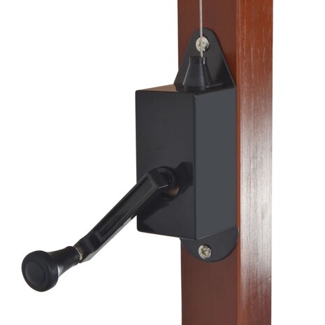 Zweefparasol met houten paal 400x300 cm taupe 5