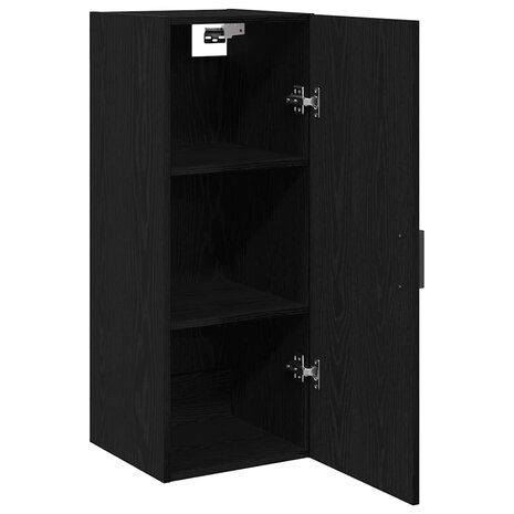 Wandkast 34,5x34x90 cm bewerkt hout zwart eikenkleurig 5