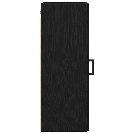 Wandkast 34,5x34x90 cm bewerkt hout zwart eikenkleurig 7