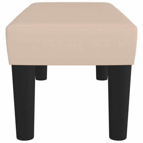 Bankje 70x30x30 cm kunstleer cappuccinokleurig 4