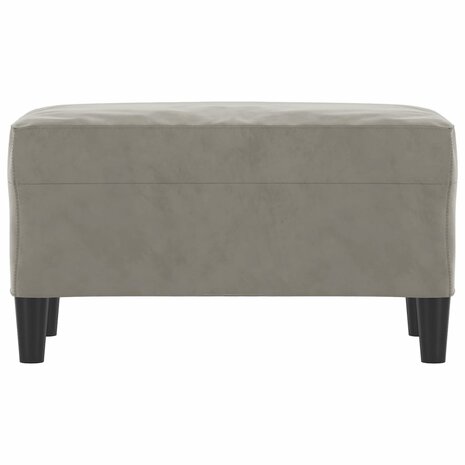 Bankje 70x35x41 cm fluweel lichtgrijs 3