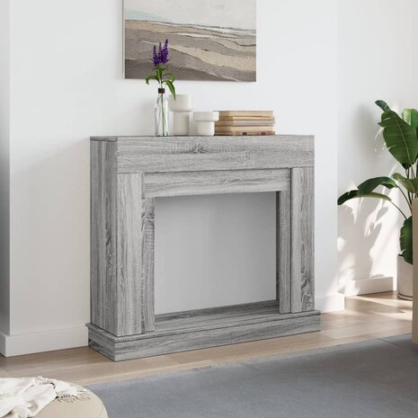 Haardombouw 100x30x87,5 cm bewerkt hout grijs sonoma eikenkleur 3