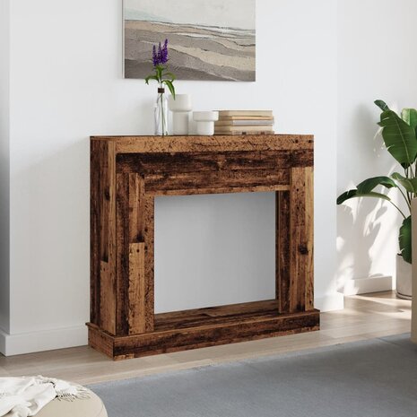 Haardombouw 100x30x87,5 cm bewerkt hout oud houtkleurig 3
