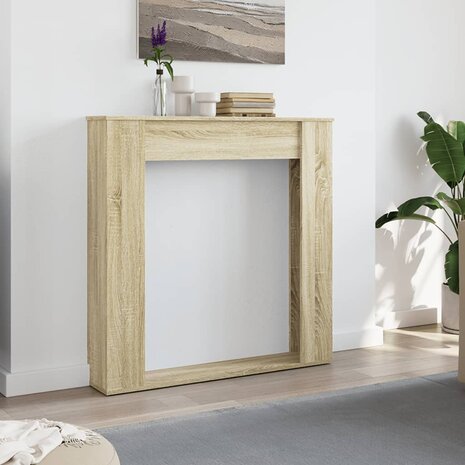 Haardombouw 100x20x100 cm bewerkt hout sonoma eikenkleurig 3